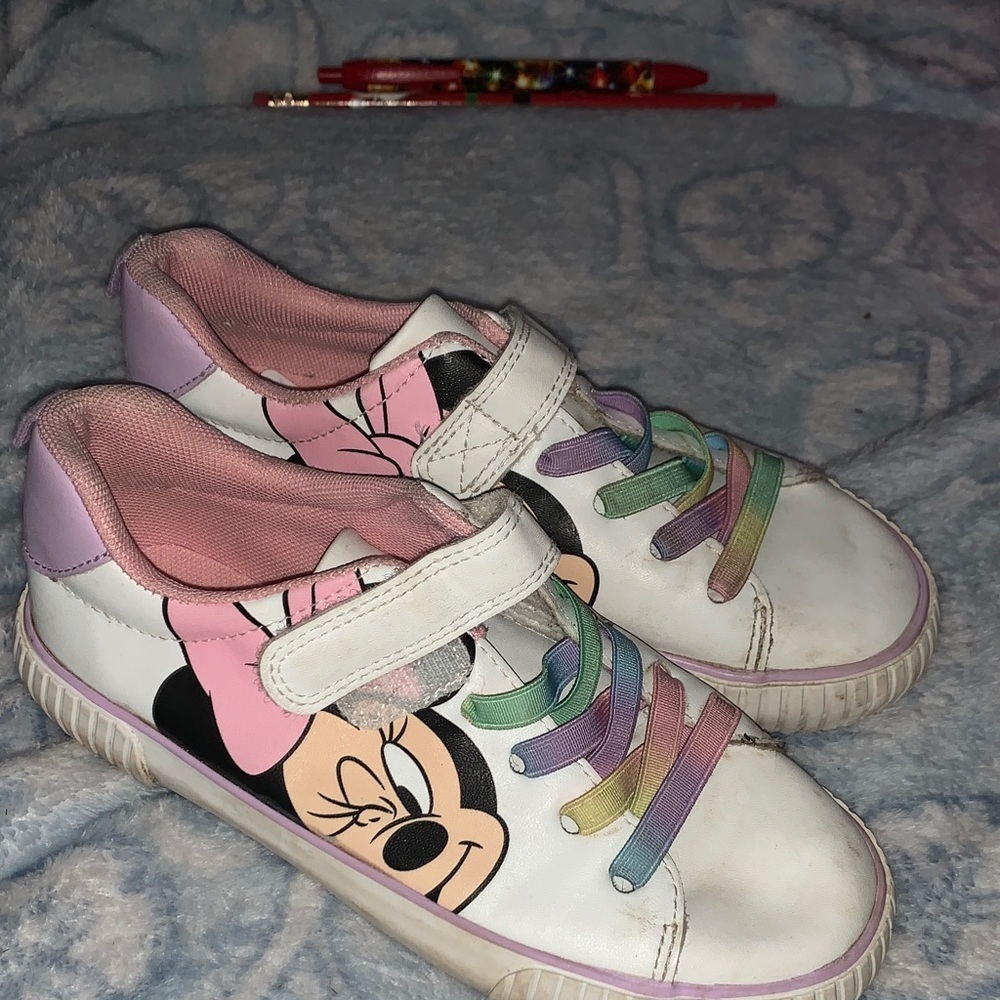 Disney Kids Sneakers with Pink and White Design